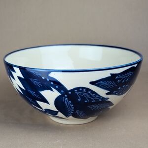 NEW Le Souk Ceramique Jinane Deep Serving/Pasta/Salad Ceramic Bowl Hand-Paihted